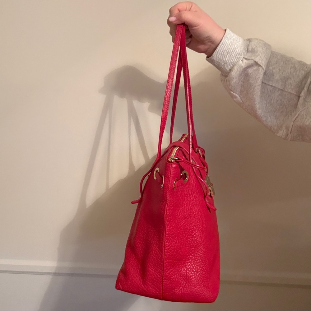 Jimmy Choo Rhea Red Leather Shopper with Dustbag - Picture 2 of 14